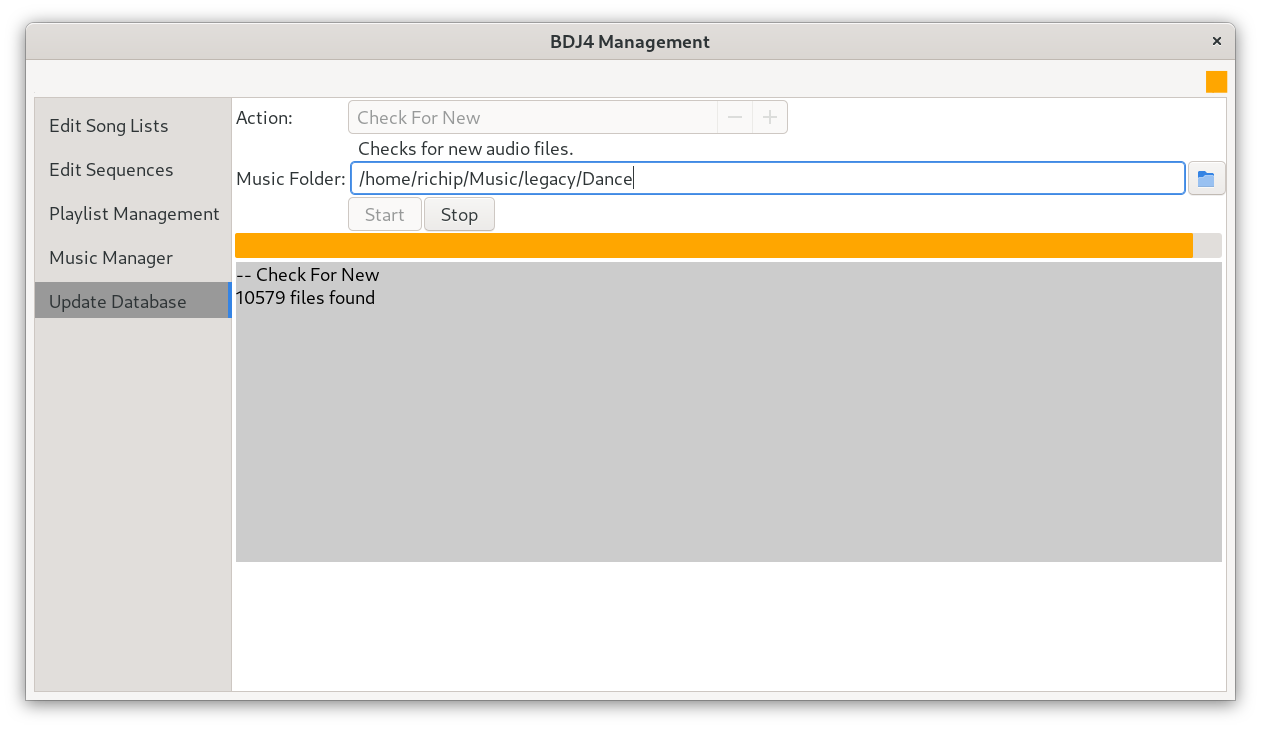Screenshot of BDJ4 Management